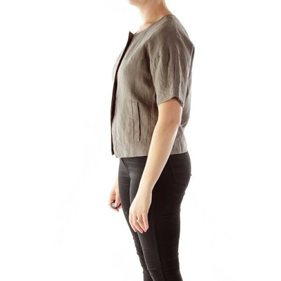 J.Crew Brown Cropped Jacket - Picture 2 of 3